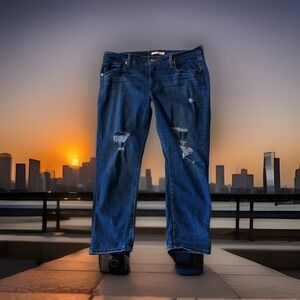 Levi's Womens Jeans Boyfriend Size 34 Mid Rise Distressed Denim Pants